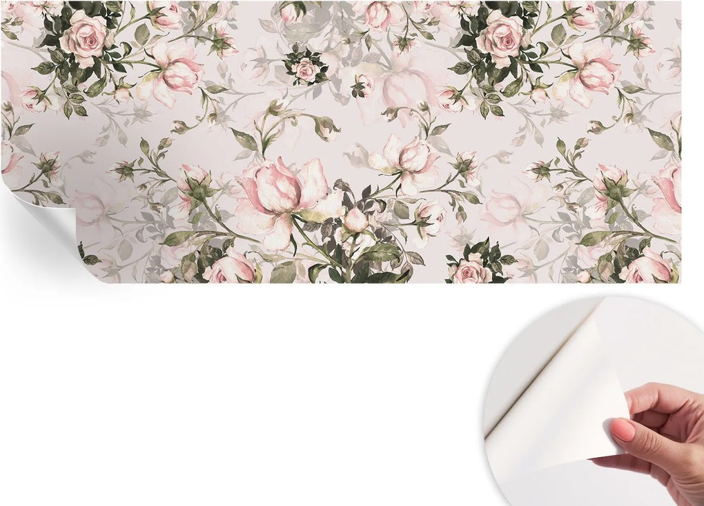 Öntapadós tapéta Divatos 3D fali ragasztóval Virágmintás 250x104 cm