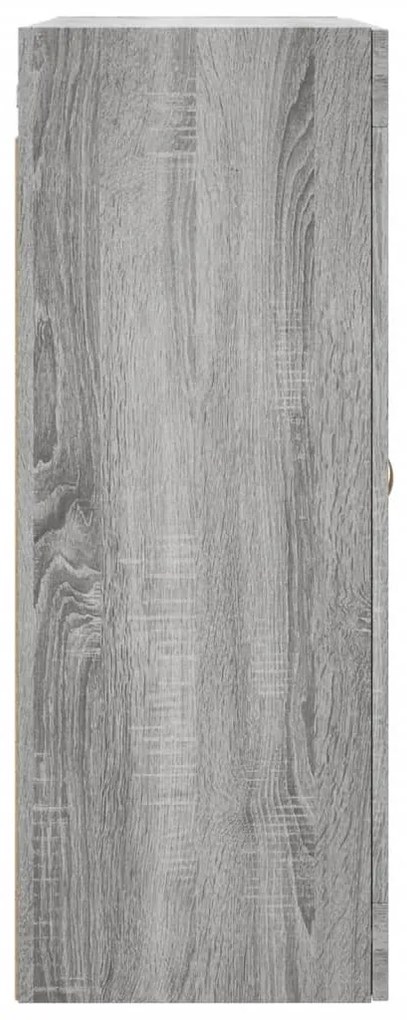 szürke sonoma színű fali szekrény 69,5x34x90 cm