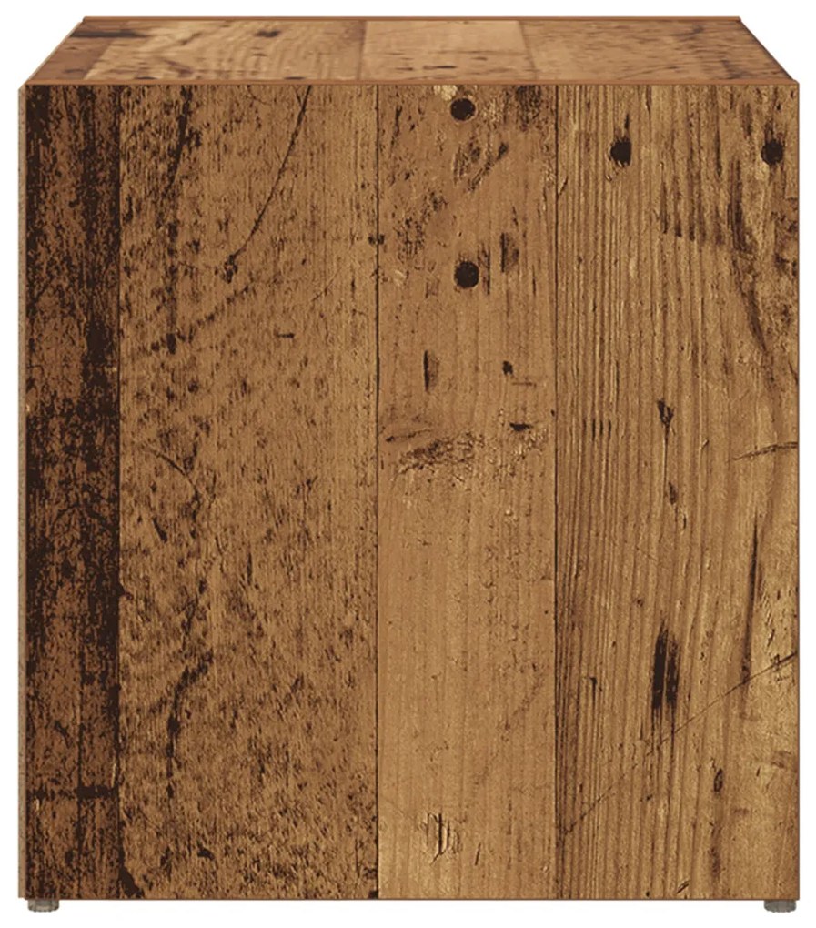 TV szekrények - 4 db régi fa - 37 x 35 x 37 cm - Mérnöki fa