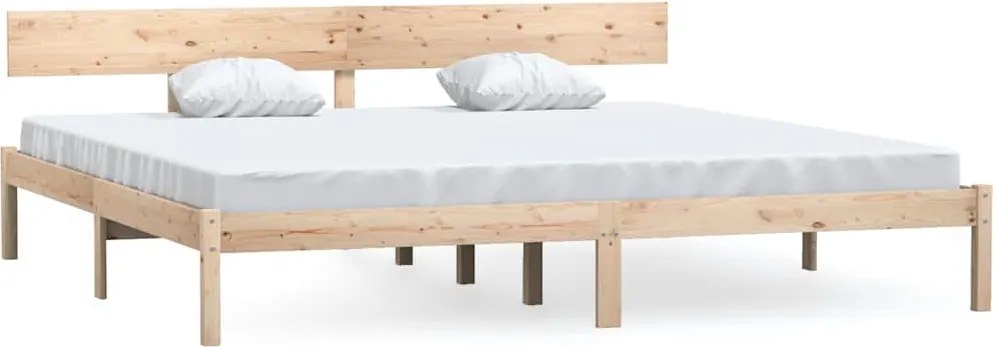 vidaXL tömör fa ágykeret matrac nélkül 200 x 200 cm