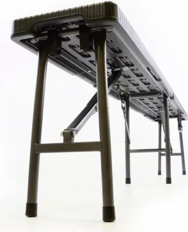 GARTHEN Kerti összecsukható bútor készlet  fekete