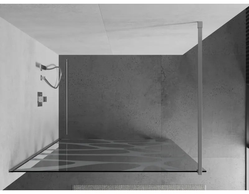 Mexen Kioto zuhanyparaván 120x200 cm 8 mm, króm, fehér, 800-120-101-01-97