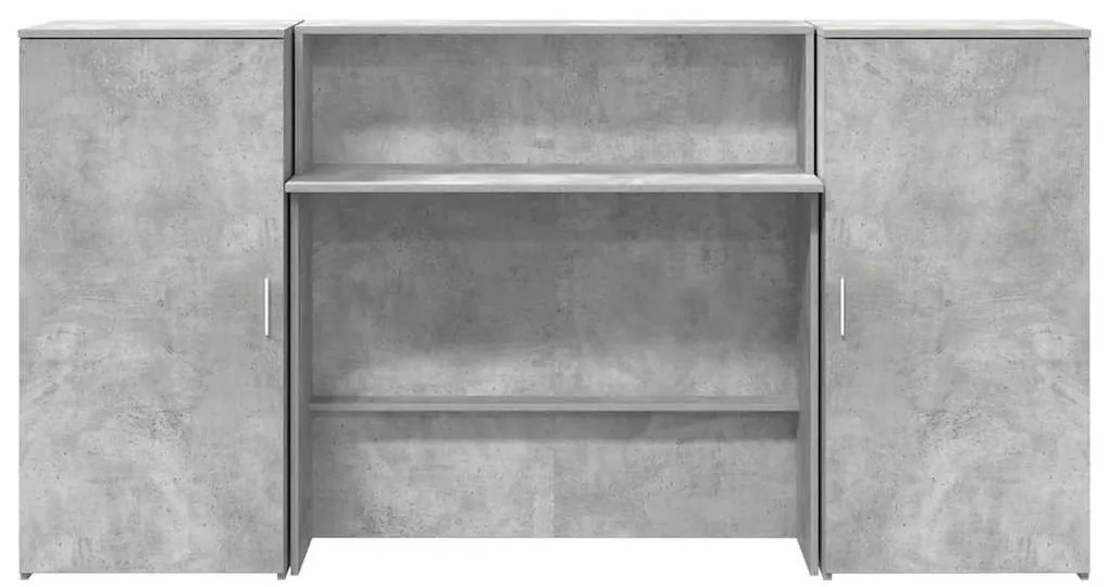recepciós pult betonszürke 200x50x103,5 cm szerelt fa