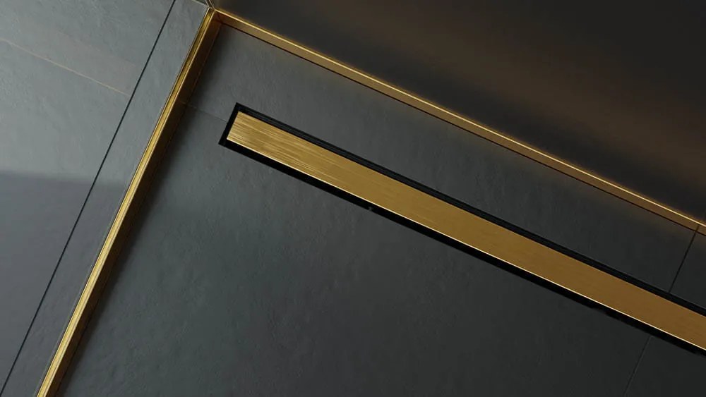 ambro D'oro lineáris lefolyó arany matt borítással 700mm