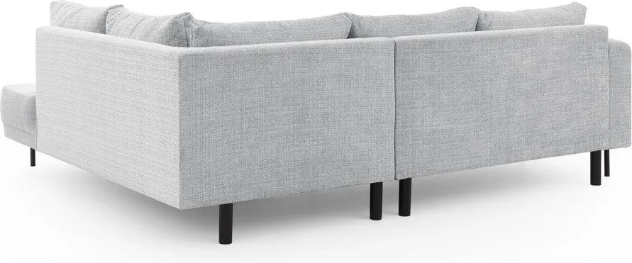 Világosszürke zsenília sarokkanapé (jobb oldali-L alakú) Mauris – Ropez