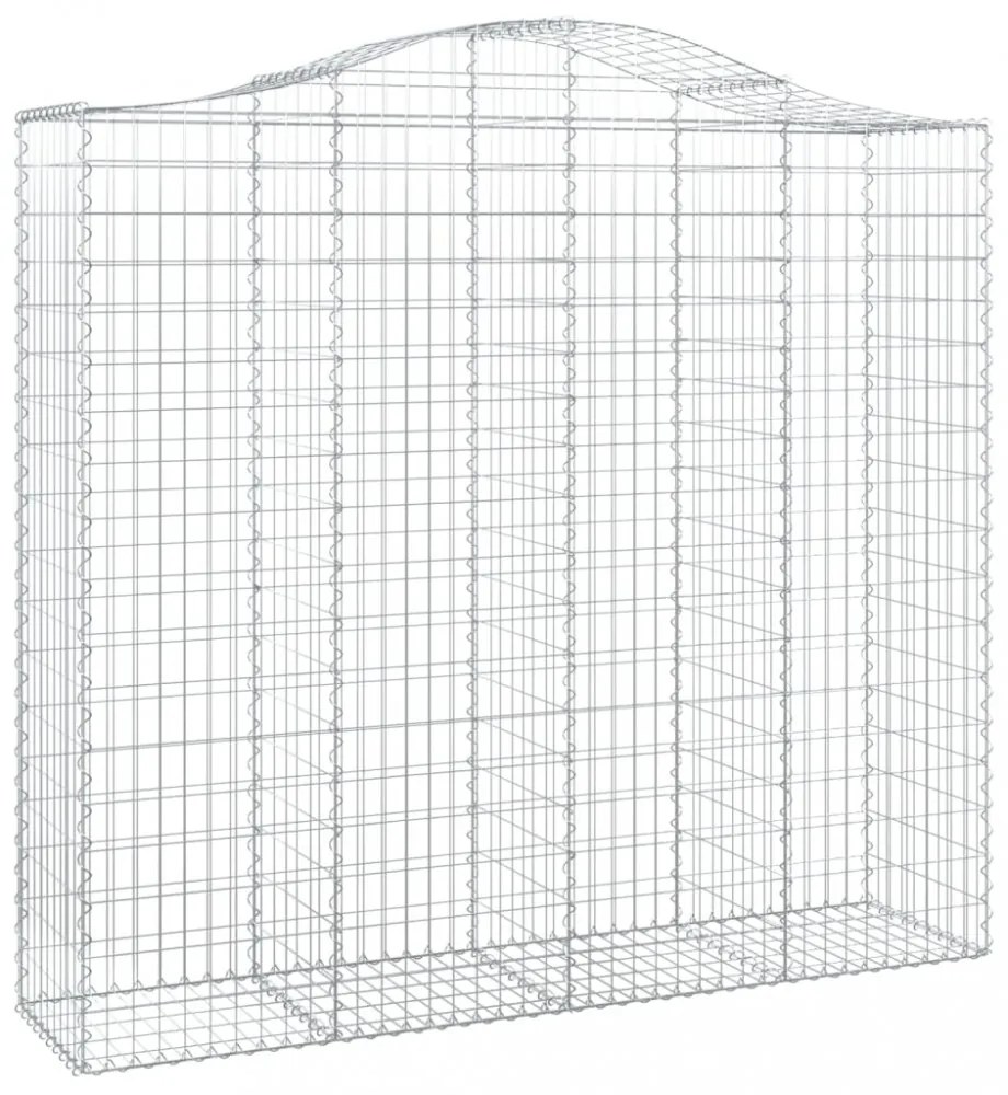8 db íves horganyzott vas gabion kosár 200x50x180/200 cm