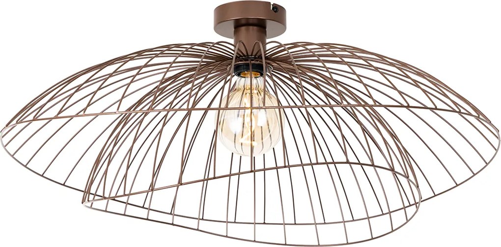 Okos mennyezeti lámpa bronz színben, dupla búrával, 45 cm, WiFi G95-tel - Pua