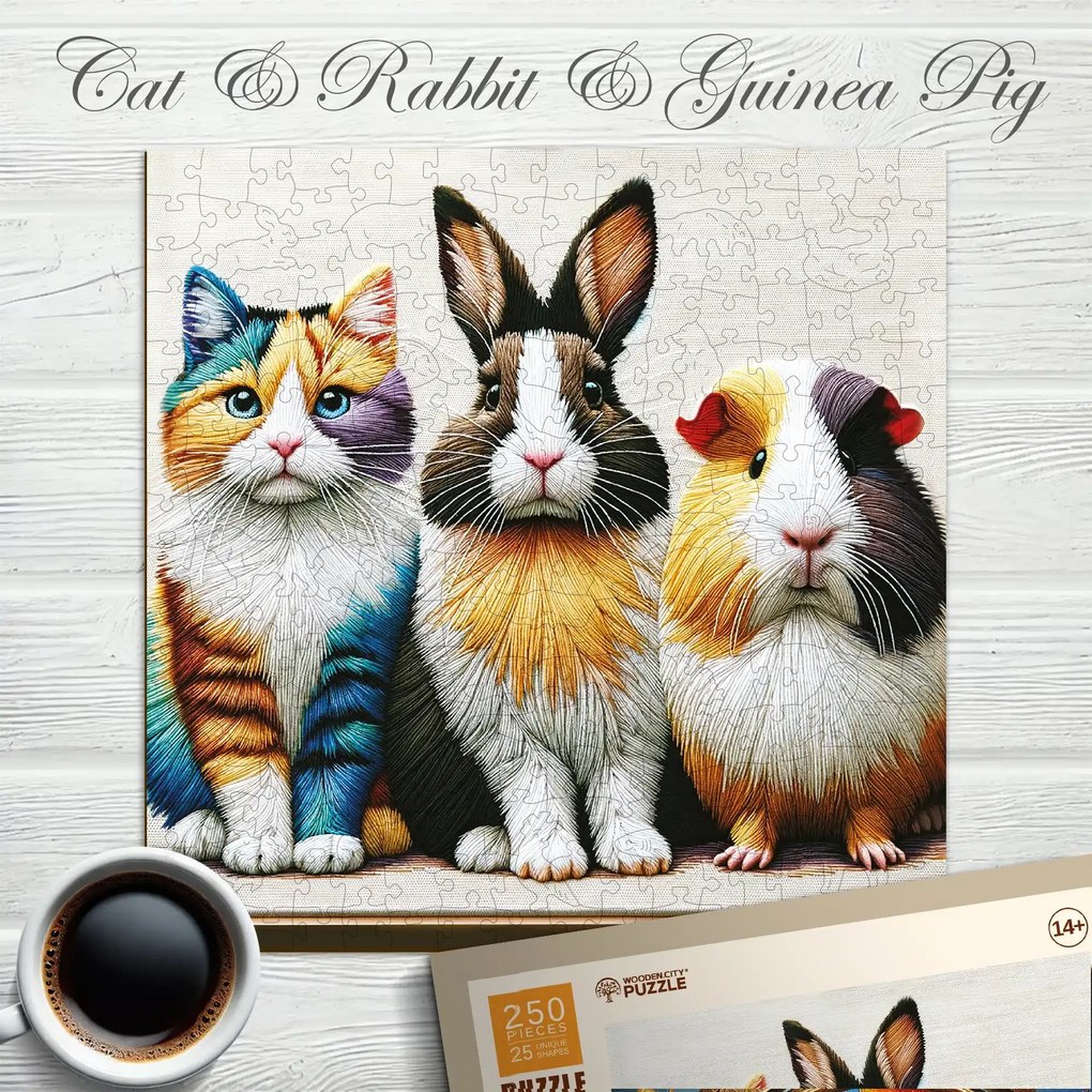 Macska &#038; nyúl &#038; tengerimalac fa puzzle