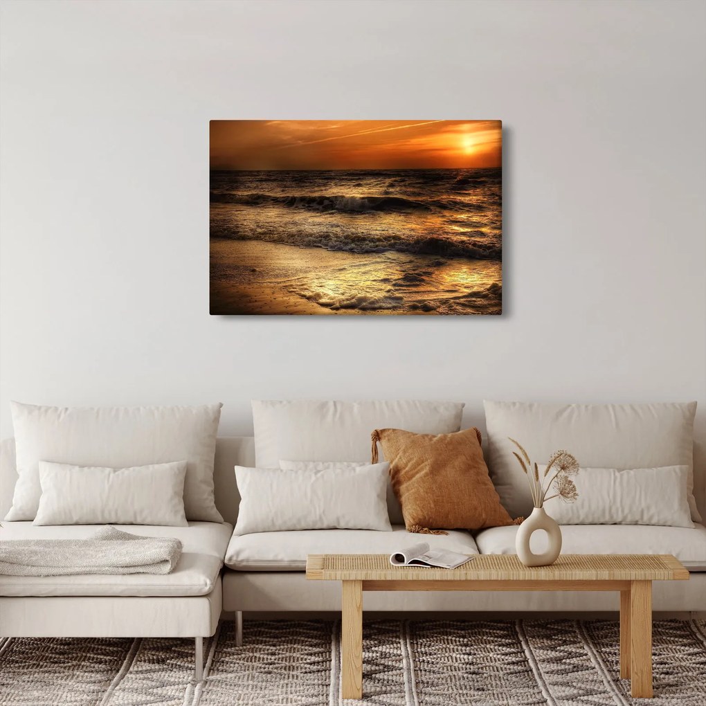 Kép - Hullámok a parton (90x60 cm)