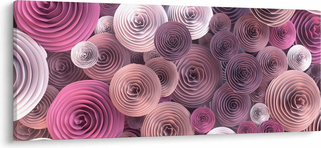 Absztrakt kép Rózsa virága (120x50 cm)