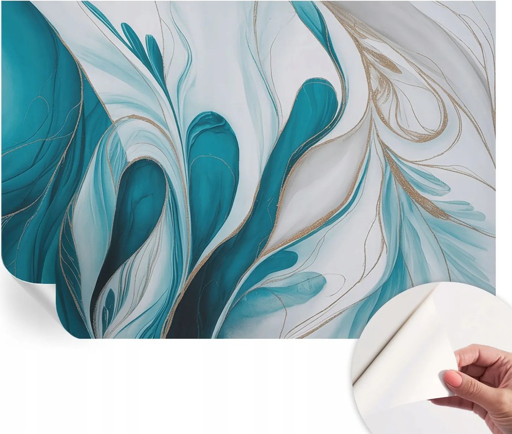 Öntapadós fotótapéta Nappaliba és Hálószobába Folyékony minták 152x104