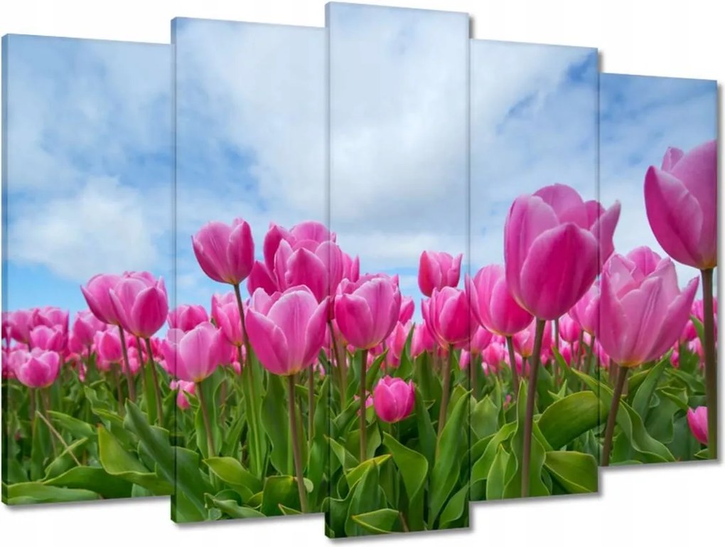 Vászonkép 70x50 Tulipánok Valentin napra