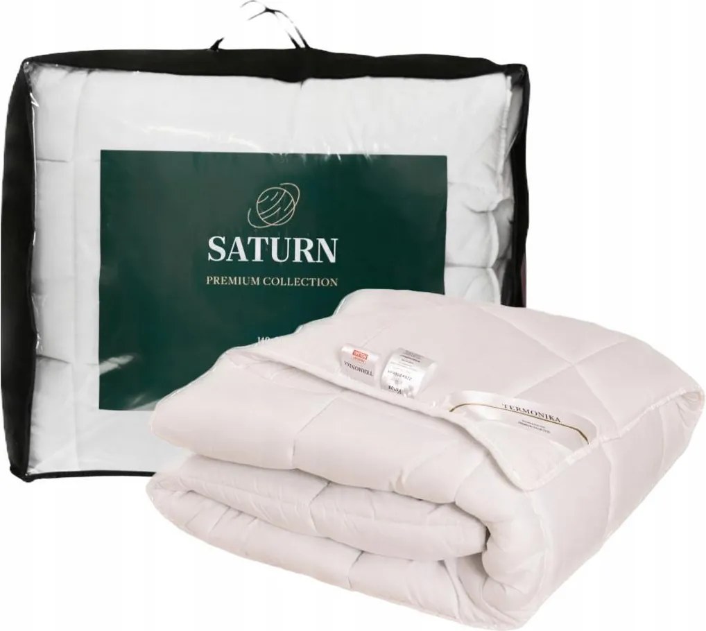 Paplan 140x200 egész éves meleg antiallergén fehér steppelt Saturn