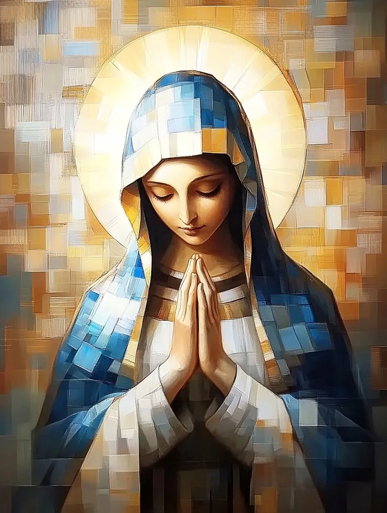 Canvas Vászonkép Mária Imádság Szűz Mária Glória Karácsony 75x100