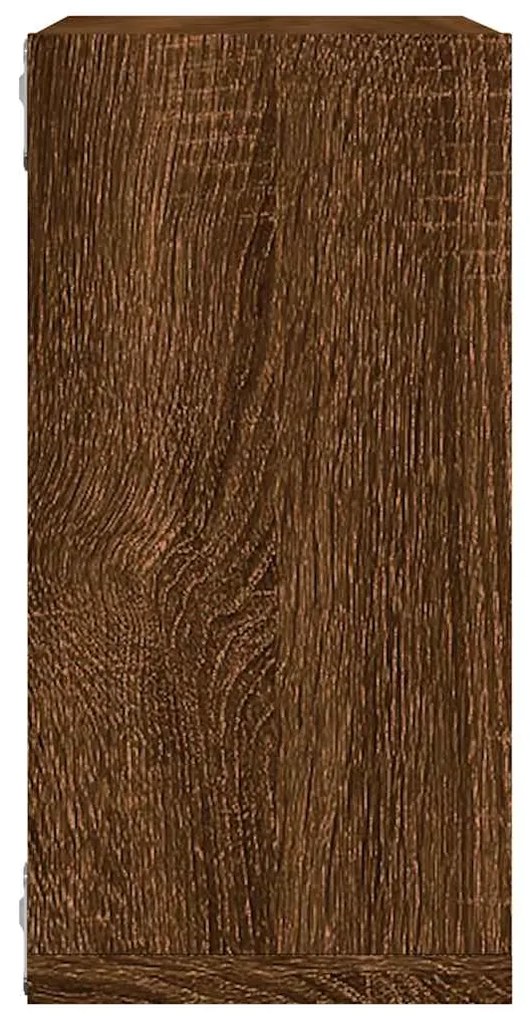 6 db barna tölgy színű fali kockapolc 30 x 15 x 30 cm