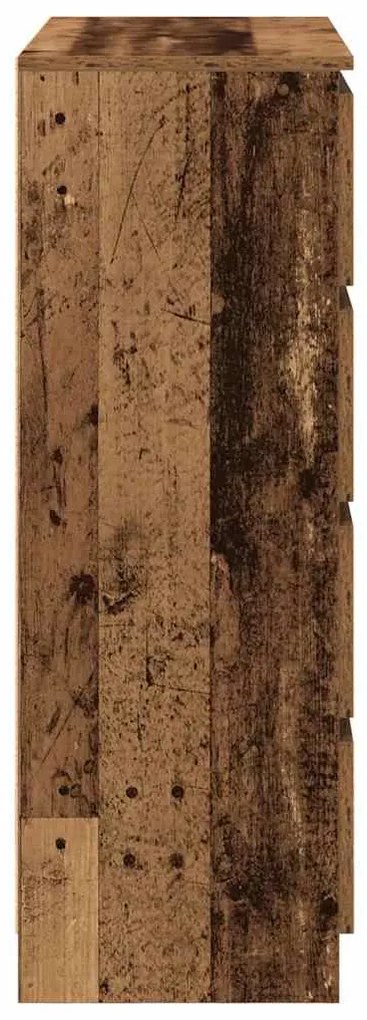 antik fa színű szerelt fa tálalószekrény 80x35x99 cm