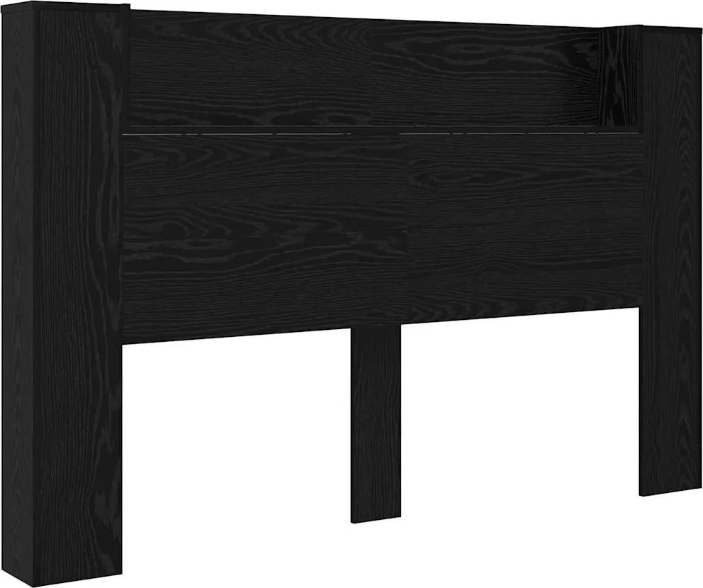 vidaXL Heaboard Fekete tölgy 160 x 16,5 x 103,5 cm Faanyag