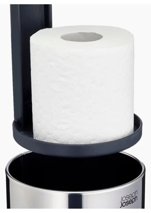Ezüstszínű fém WC-papír tartó állvány Luxe – Joseph Joseph
