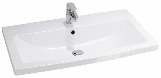 Cersanit S801-149-DSM - LARA 80 cm fehér fali fürdőszobaszekrény mosdóval