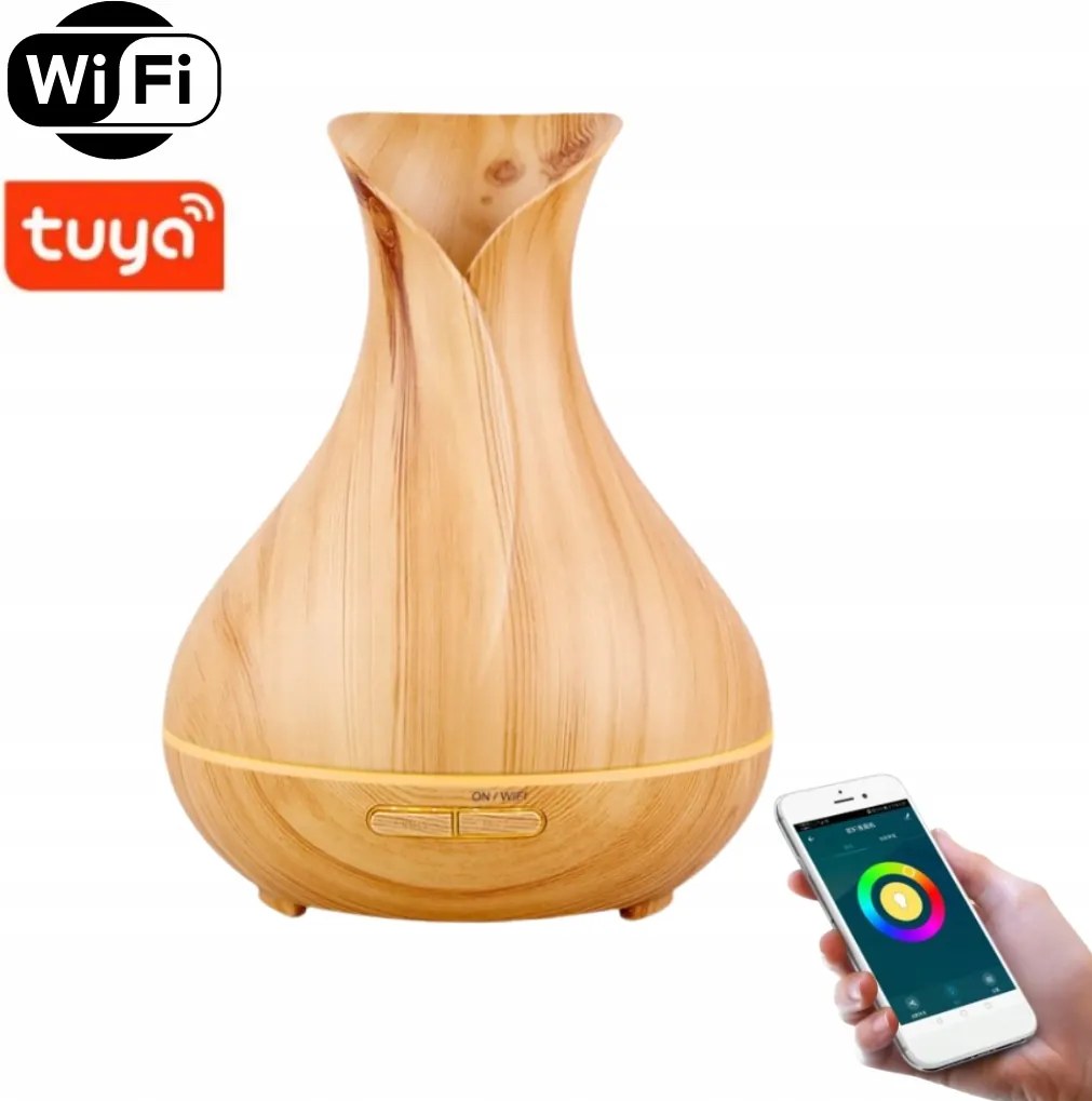 Dituo Smart aroma diffúzor D1 világosbarna fa