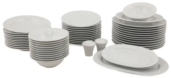 53 darabos étkészlet, fehér/porcelán