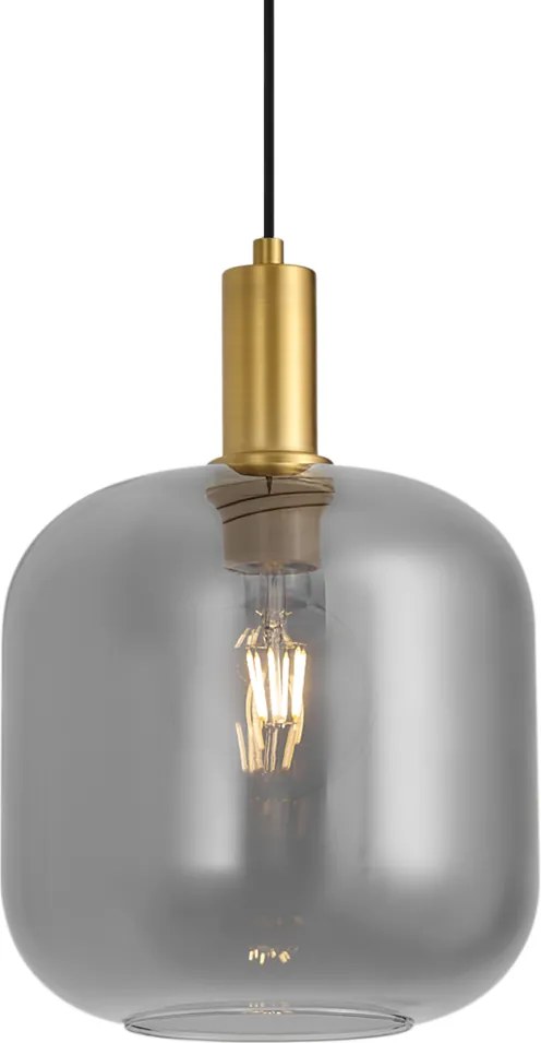 Design függőlámpa sárgaréz füstüveggel 1 fázisú sínrendszerhez - Iconic Zuzanna