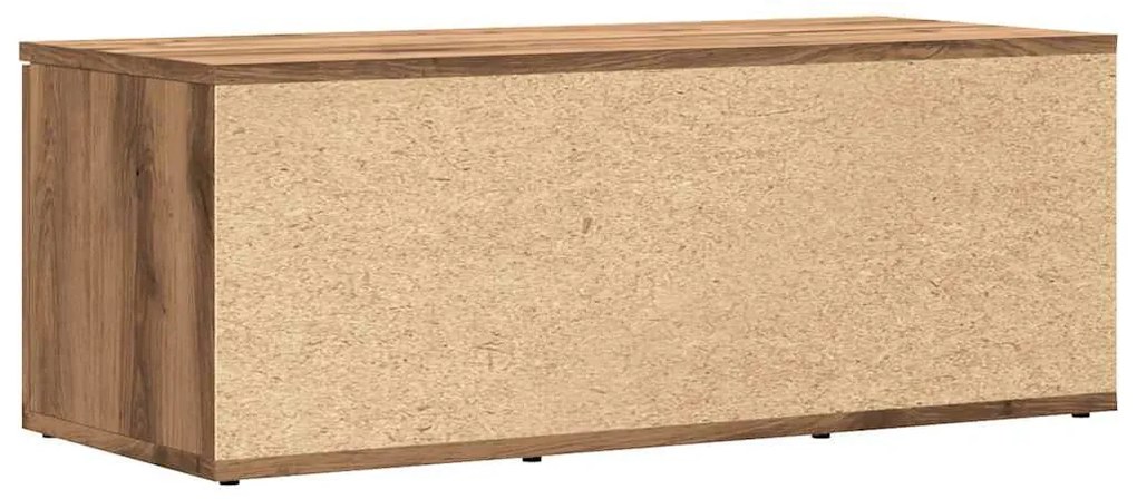 kézműves tölgy színű szerelt fa TV-szekrény 80x34x30 cm