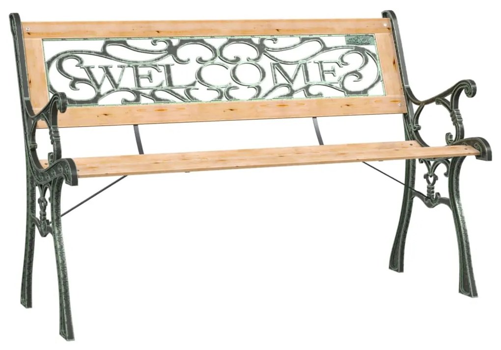 vidaXL tömör fenyőfa kerti pad 122 cm