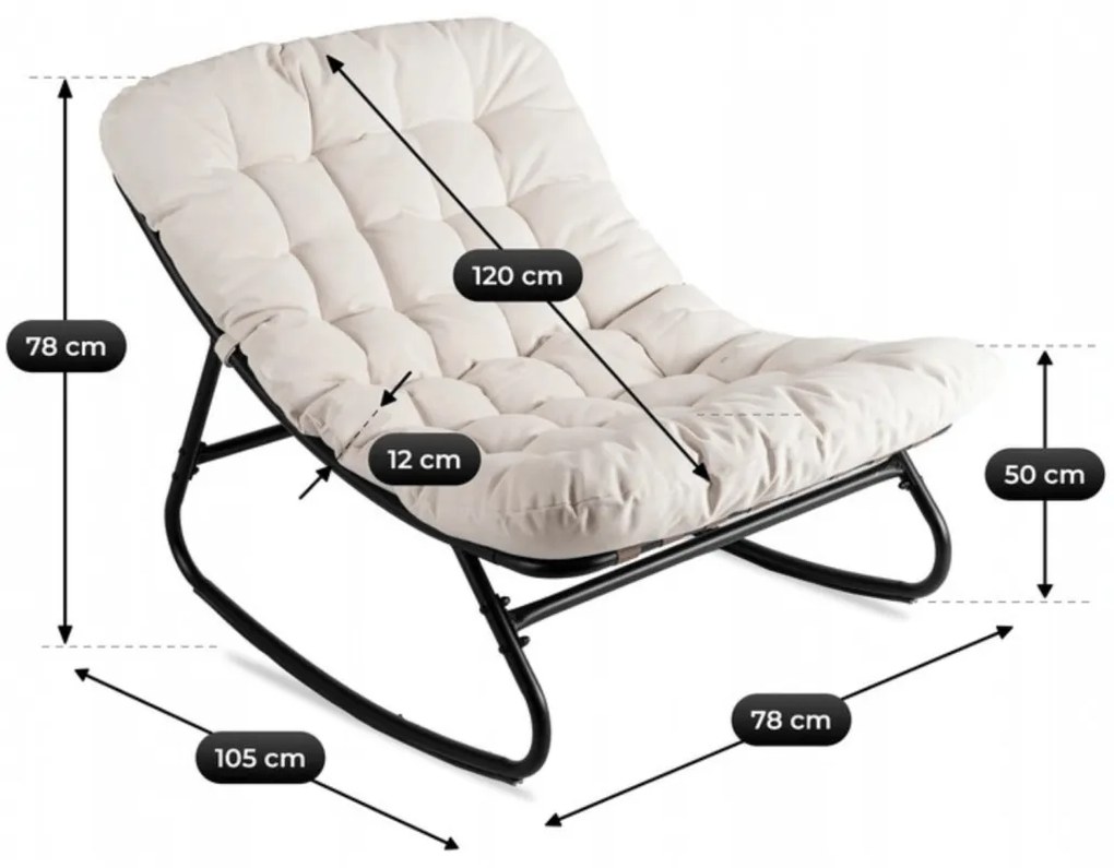 Fotel Bujany AURORA Beżowy