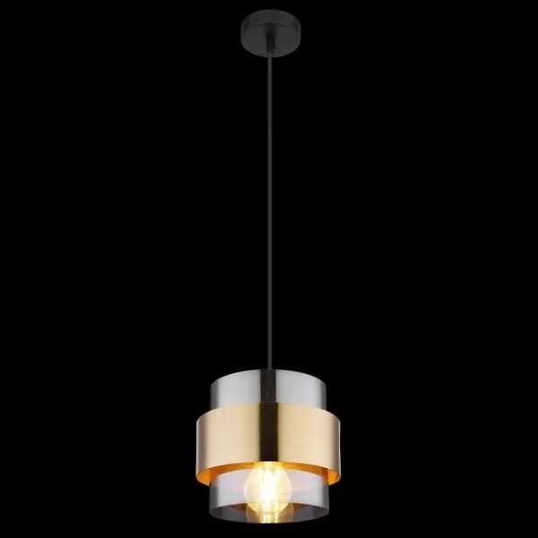 Globo 15560H - Csillár zsinóron MILEY 1xE27/60W/230V fekete/sárgaréz