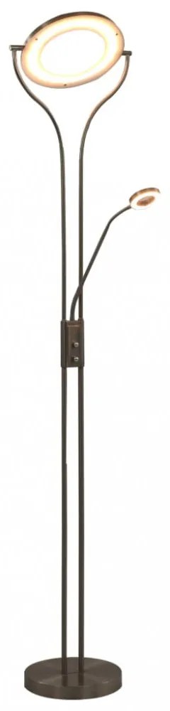 vidaXL ezüst szabályozható állólámpa 18 W 180 cm