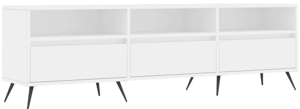 fehér szerelt fa TV-szekrény 150 x 30 x 44,5 cm