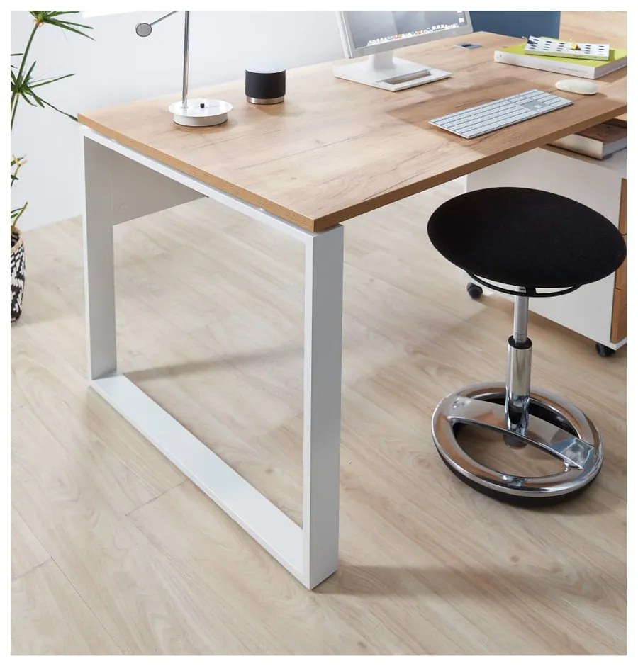 Íróasztal tölgyfa dekorral 158x79 cm Lioni - Germania