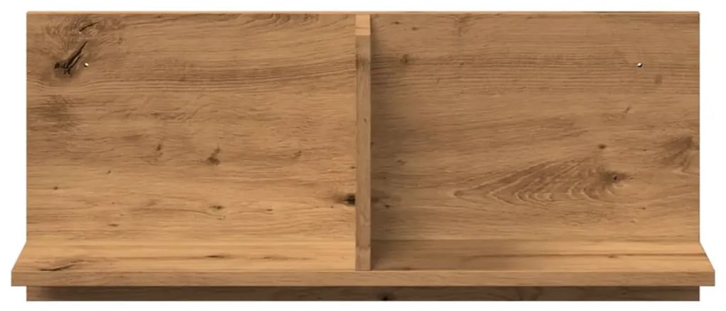 kézműves tölgy színű szerelt fa faliszekrény 70 x 16,5 x 30 cm