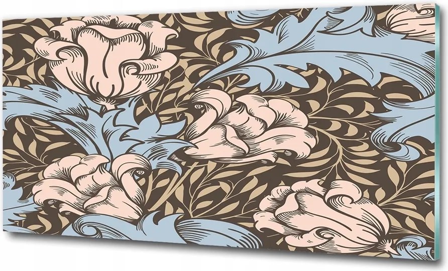 Fotó üvegkép Sárga virágok háttér 100x70