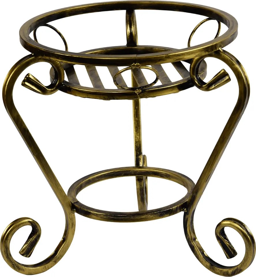 Virágtartó fém virágtartó állvány klasszikus arany patinás állvány