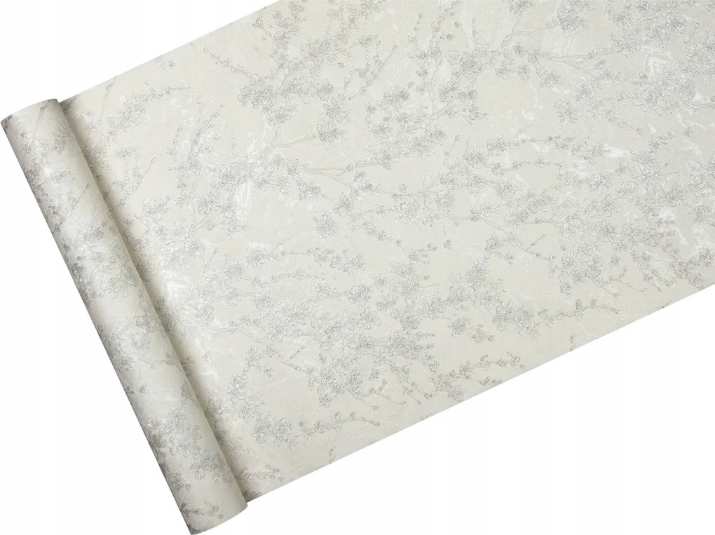 Vinil tapéta Vastag Cseresznyevirágok Ágak Természet Csillogó keleti stílus