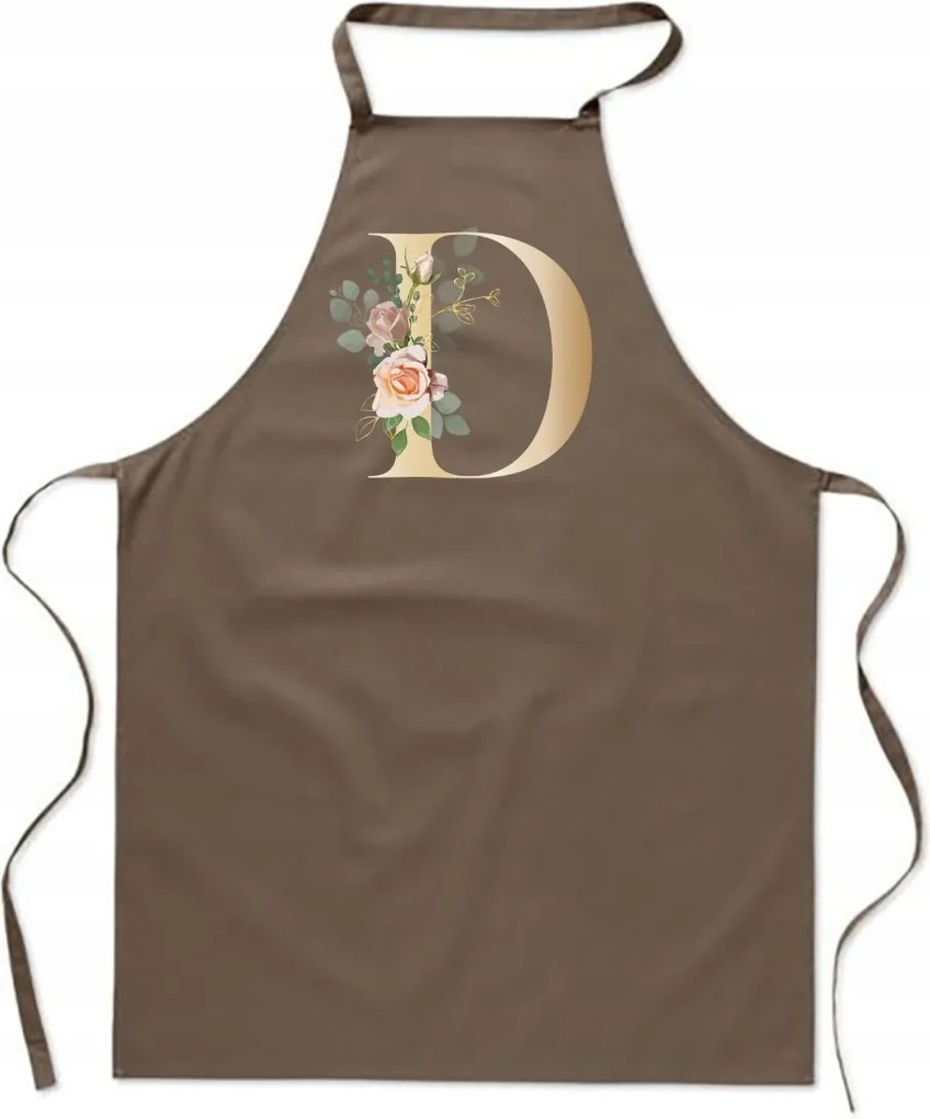 Konyhai Kötény Bézs D Betűvel Dávid Dagmara Danka Diana FA_345_b