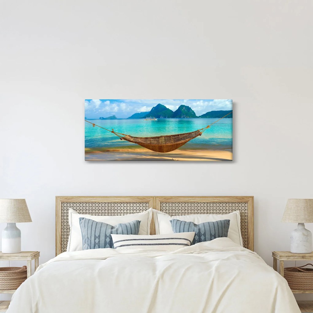 Kép egy függőágyról a tengerparton 3 (120x50 cm)