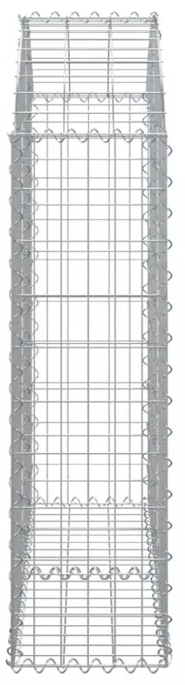 íves horganyzott vas gabion kosár 100x30x100/120 cm