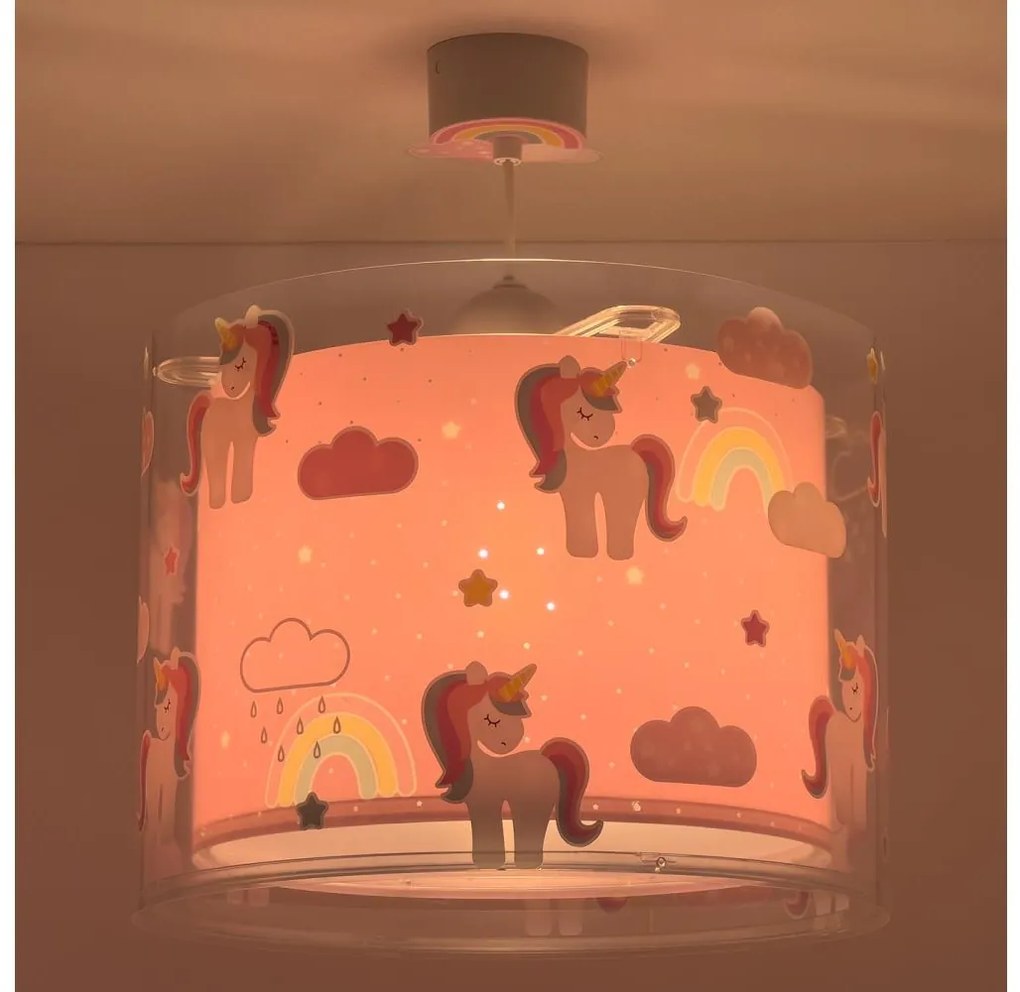 Dalber 41592 - Gyermek csillár UNICORNS 1xE27/60W/230V