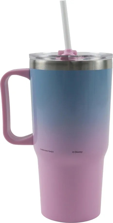 Disney Lilo és Stitch, A csillagkutya Alien 626 rozsdamentes acél thermo szívószálas kulacs 520 ml