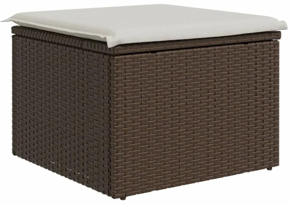 vidaXL barna polyrattan kerti szék párnával 55 x 55 x 37 cm