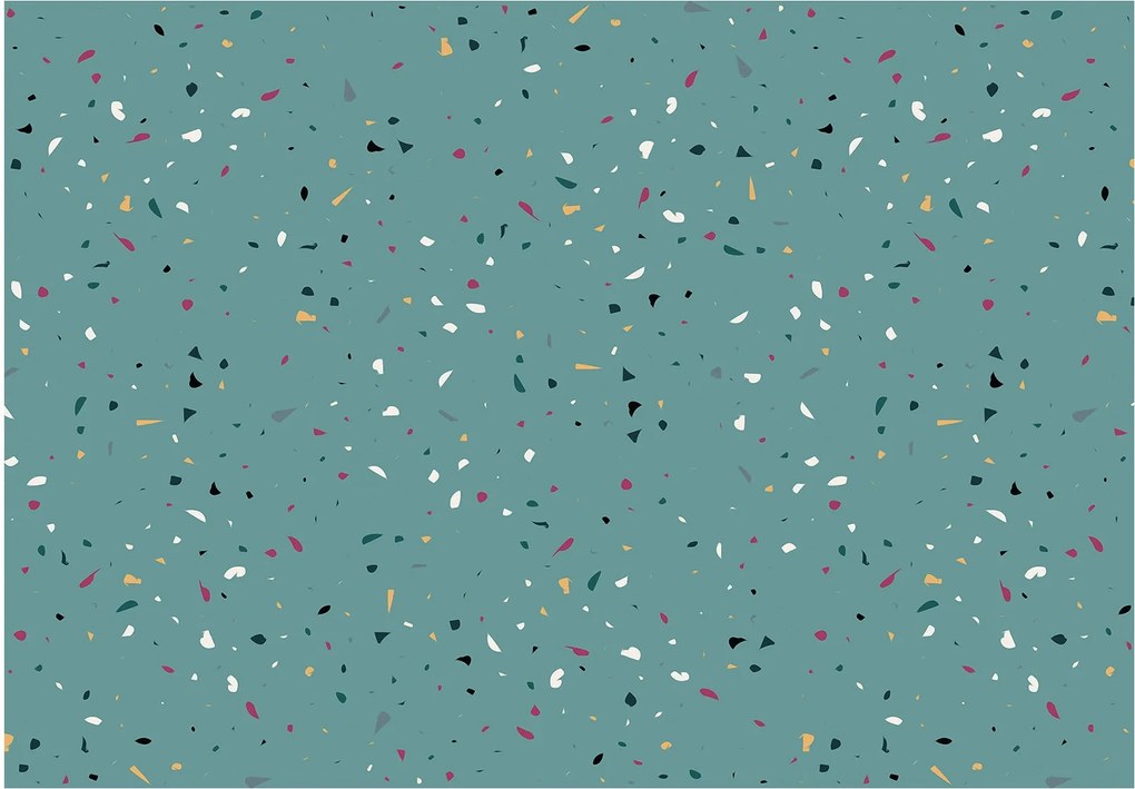 Fotótapéta Akvarell Geometria Kék-Zöld Absztrakt 368x280 +ragasztó