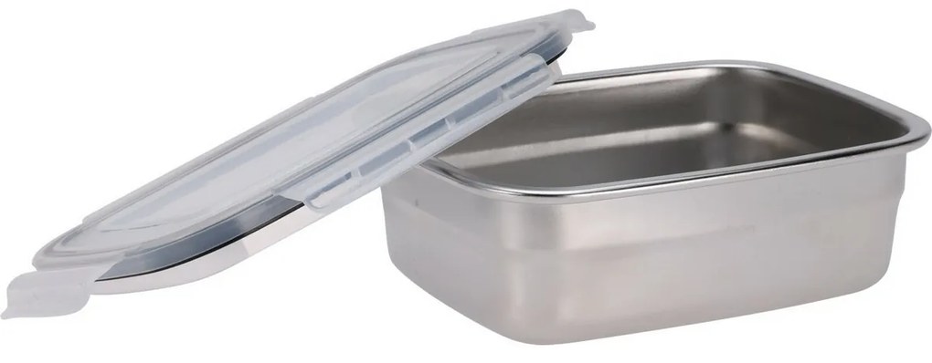Excellent Houseware Rozsdamentes acél doza műanyagfedéllel 500 ml, 0,5 l