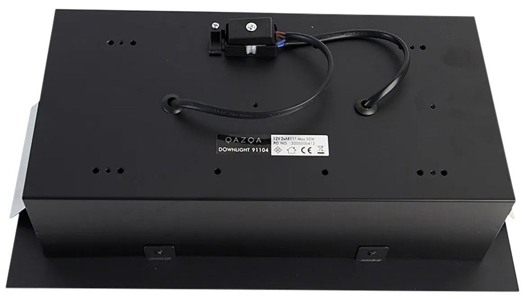 6 db-os beépíthető spotlámpa készlet fekete AR111 állítható 2-es - Oneon