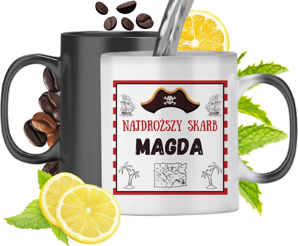 Mágikus bögre Magdának Fekete matt nyomott mintával 330ml