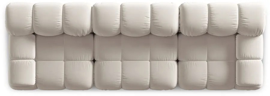 Bézs bársony moduláris kanapé 282 cm Bellis – Micadoni