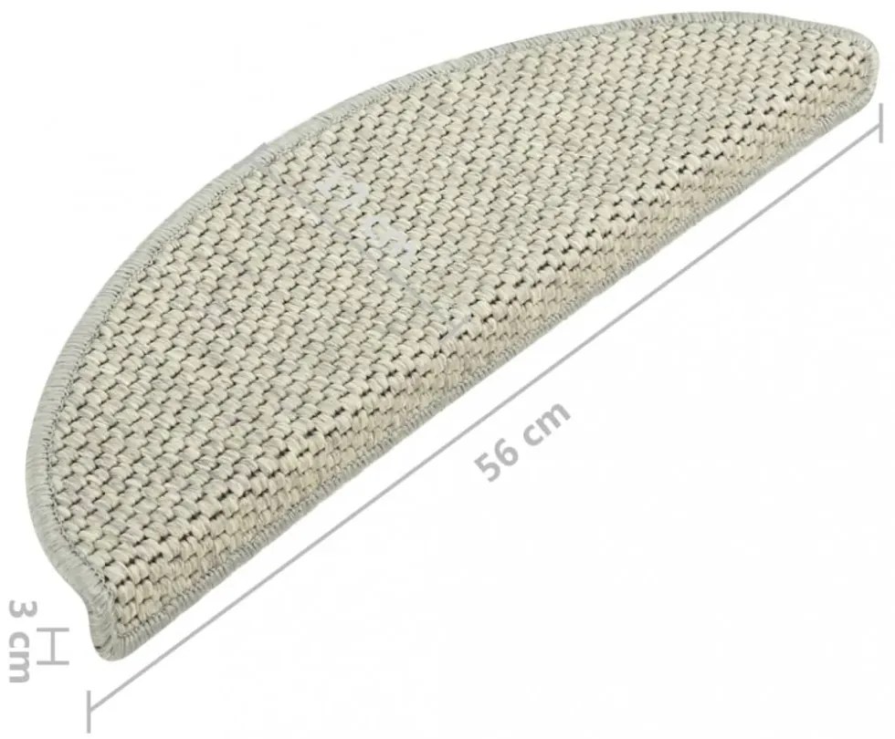 15 db szizálhatású világoszöld öntapadó lépcsőszőnyeg 56x17x3cm