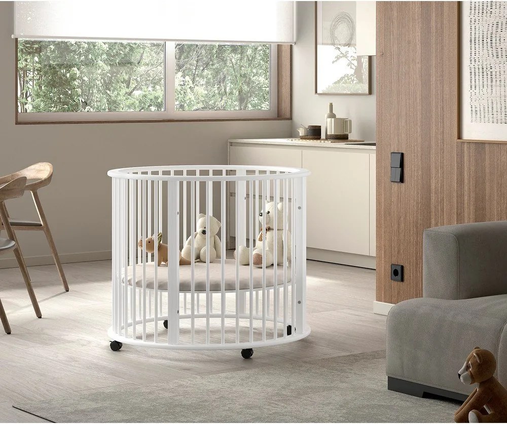 Fehér bükkfa járóka 90x90 cm Dino – Vipack